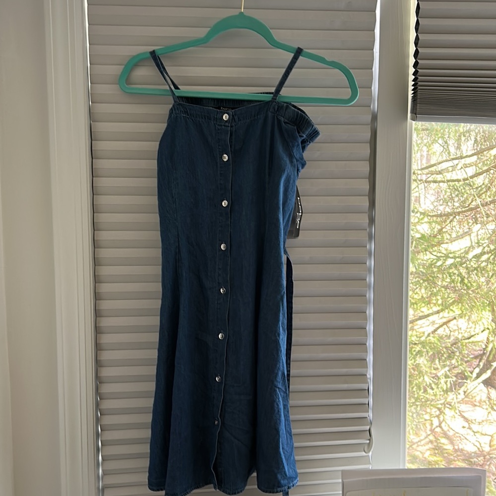 Bebe Girls Denim Button Dress